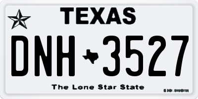 TX license plate DNH3527