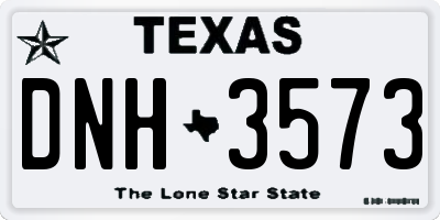 TX license plate DNH3573