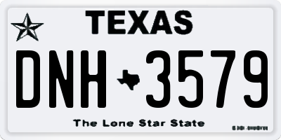 TX license plate DNH3579