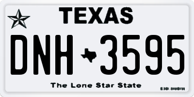 TX license plate DNH3595
