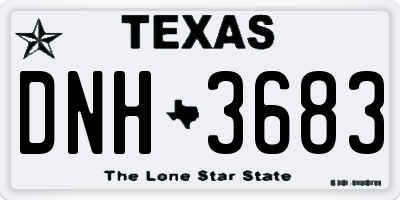 TX license plate DNH3683