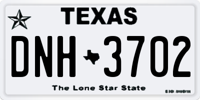 TX license plate DNH3702