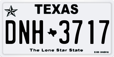 TX license plate DNH3717