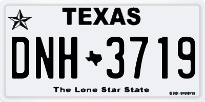 TX license plate DNH3719