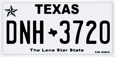 TX license plate DNH3720