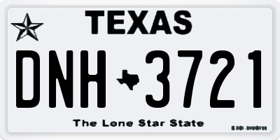 TX license plate DNH3721