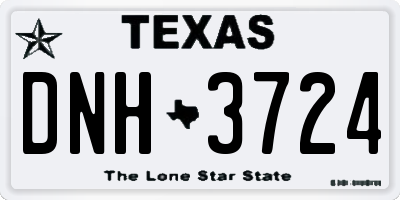 TX license plate DNH3724