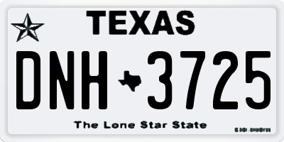 TX license plate DNH3725