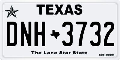 TX license plate DNH3732