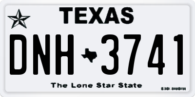 TX license plate DNH3741