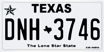 TX license plate DNH3746