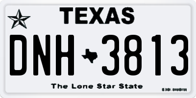 TX license plate DNH3813