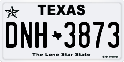 TX license plate DNH3873