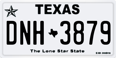 TX license plate DNH3879