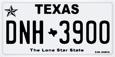 TX license plate DNH3900