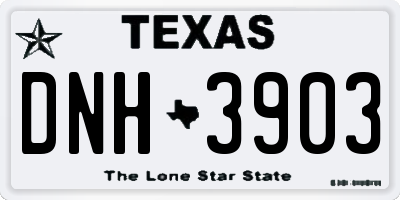 TX license plate DNH3903