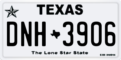 TX license plate DNH3906