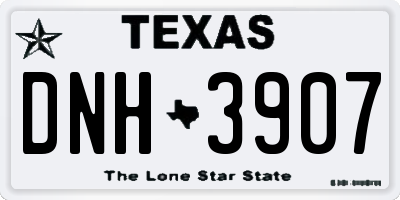 TX license plate DNH3907