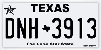 TX license plate DNH3913