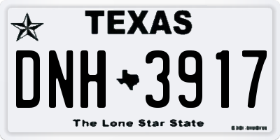 TX license plate DNH3917