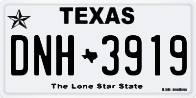 TX license plate DNH3919