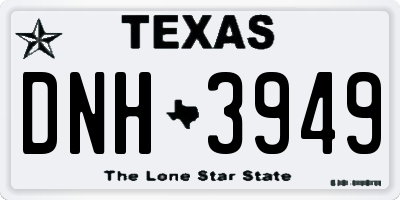 TX license plate DNH3949