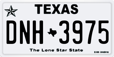 TX license plate DNH3975