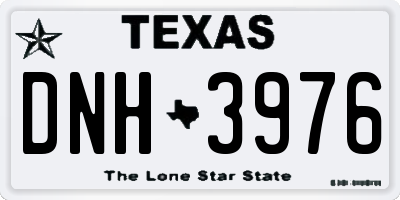 TX license plate DNH3976