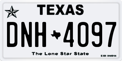 TX license plate DNH4097