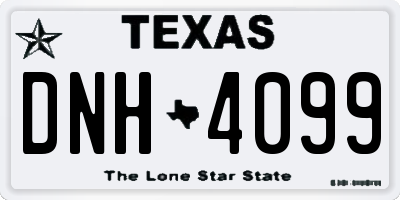 TX license plate DNH4099