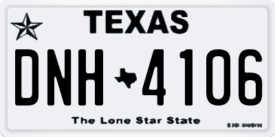 TX license plate DNH4106