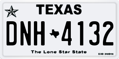 TX license plate DNH4132