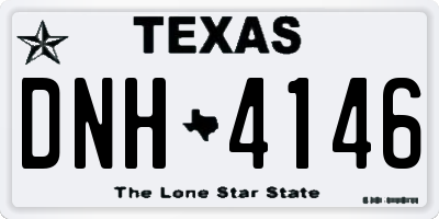 TX license plate DNH4146