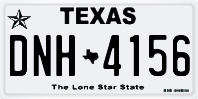 TX license plate DNH4156
