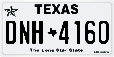TX license plate DNH4160