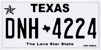 TX license plate DNH4224
