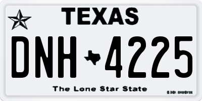 TX license plate DNH4225