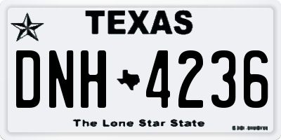 TX license plate DNH4236