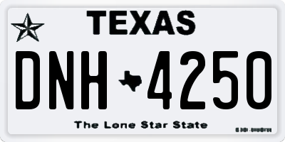 TX license plate DNH4250