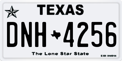 TX license plate DNH4256