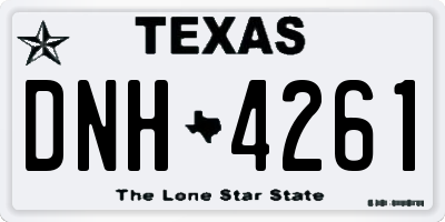 TX license plate DNH4261