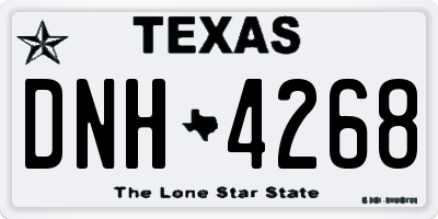 TX license plate DNH4268