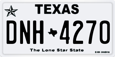 TX license plate DNH4270