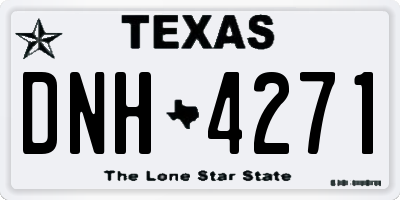 TX license plate DNH4271