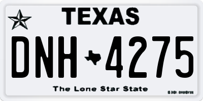 TX license plate DNH4275
