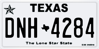 TX license plate DNH4284
