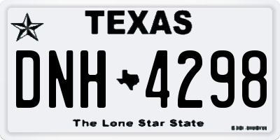 TX license plate DNH4298
