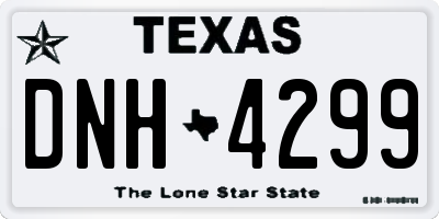 TX license plate DNH4299