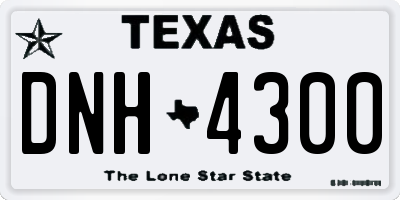 TX license plate DNH4300