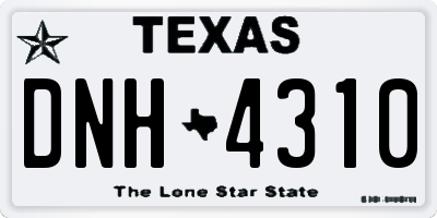 TX license plate DNH4310